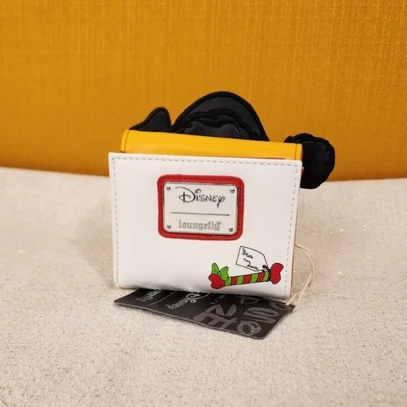 Loungefly Disney Pluto Santa Letter Holiday Flap Wallet NEW - Picture 6 of 16